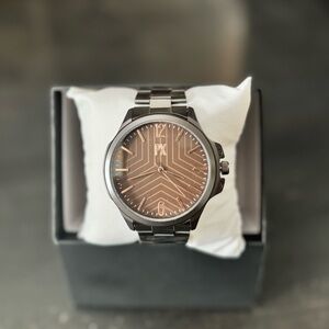PX Men’s Gunmetal Watch – Black Dial & Metal Band – New in Box – MSRP $125 |